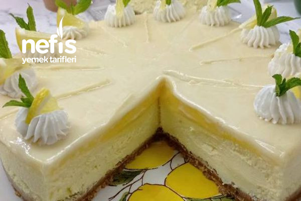 Beyaz Çikolata Ganajlı Limon Soslu Cheesecake Tarifi