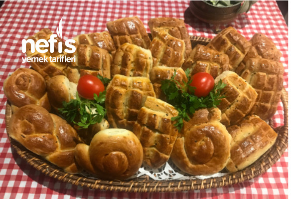 Nefis Kahvaltılık Çörek Ekmek Diyarbakır Bayram Çöreği Tarifi (Videolu)