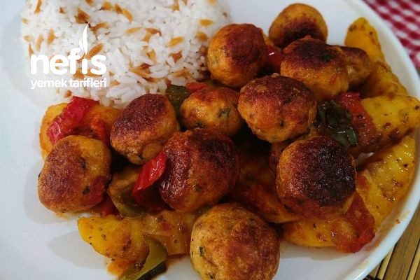Tavuk Köfteli Patatesli Fırın Yemeği Ramazana Özel Nefis Lezzet