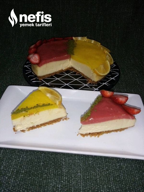 Limonlu Ve Çilekli Cheesecake