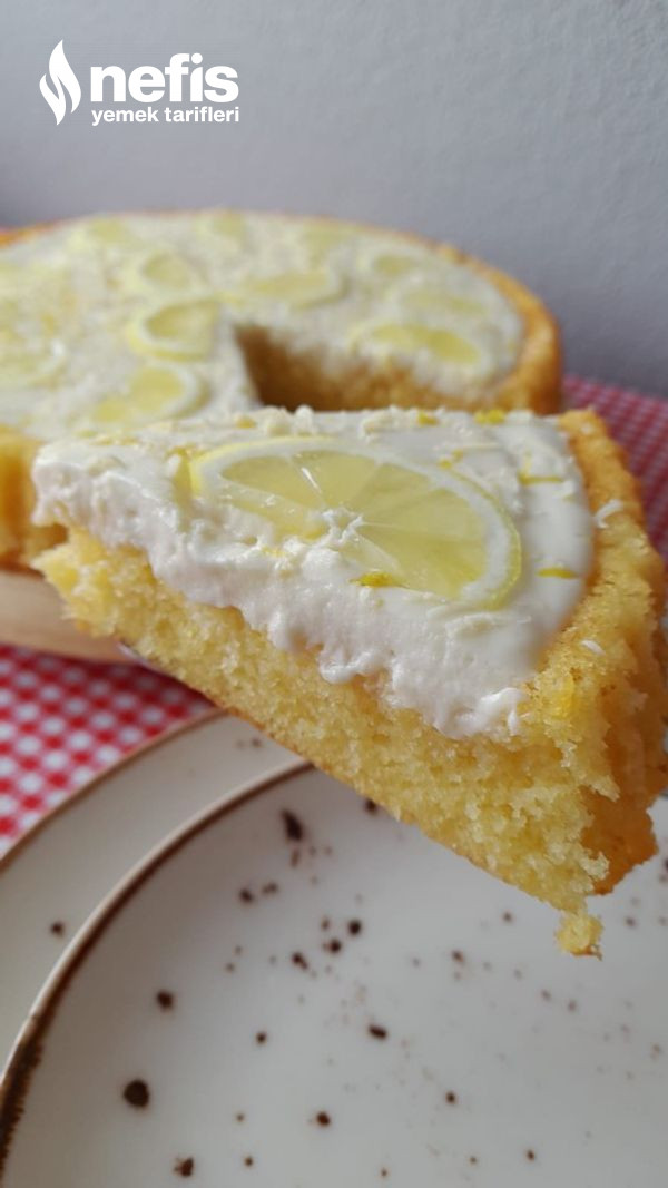 Tart Kalıbında Kremalı Limonlu Kek