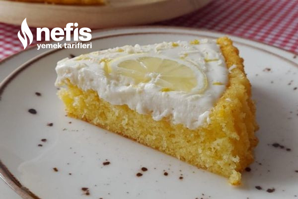 Tart Kalıbında Kremalı Limonlu Kek Tarifi