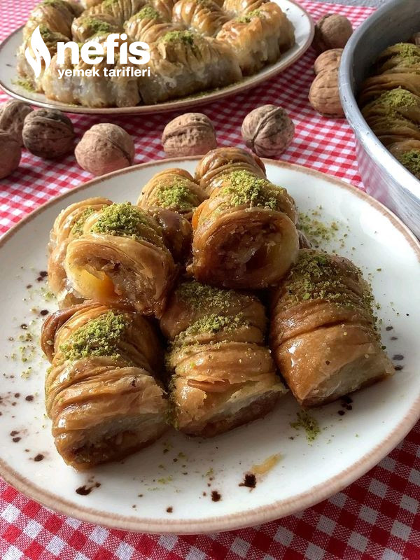 el açması cevizli burma baklava nefis yemek tarifleri