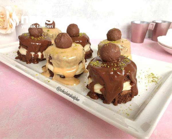 Sütlü Ve Gold Çikolatalı Mini Pastacıklar Videolu