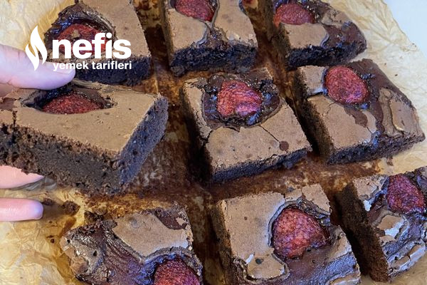 Teremyağlı Çilekli Brownie Tarifi