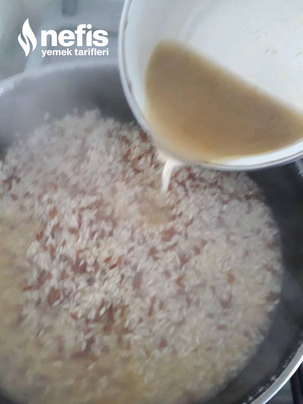 Teremyağlı Tavuk Sulu Pirinç Pilavı
