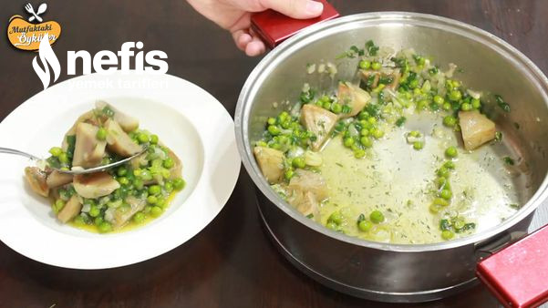 Ege Mutfağından Bezelyeli Enginar Yemeği Tarifi (Videolu)