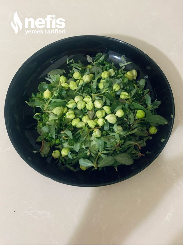 Bahar Salatası (Yeşil Nohutlu Semizotlu)