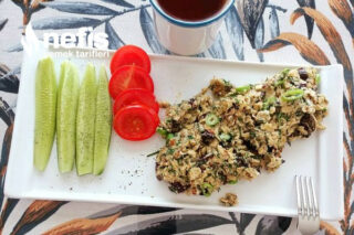 Zeytinli Diyet Omlet Tarifi