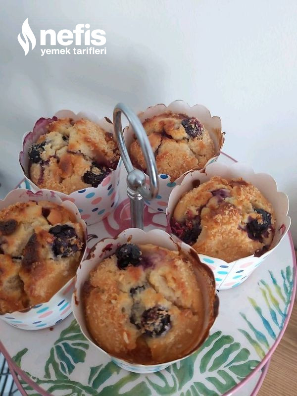 Blueberry Ve Beyaz Çikolatalı Muffin