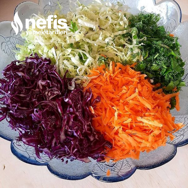 10 Dakikada Nefis Yeşillik Salatası (Renkli Salata)