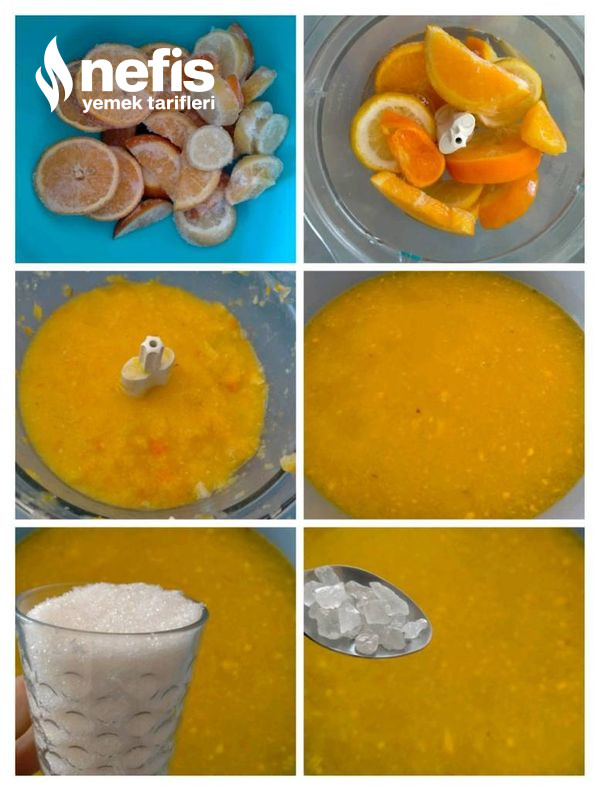 Buzlukta Limonata İçin Limon ve Portakal