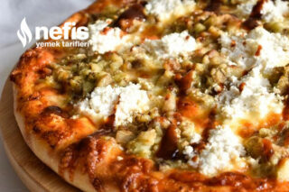 Köz Patlıcanlı -Lor Peynirli Pizza Tarifi