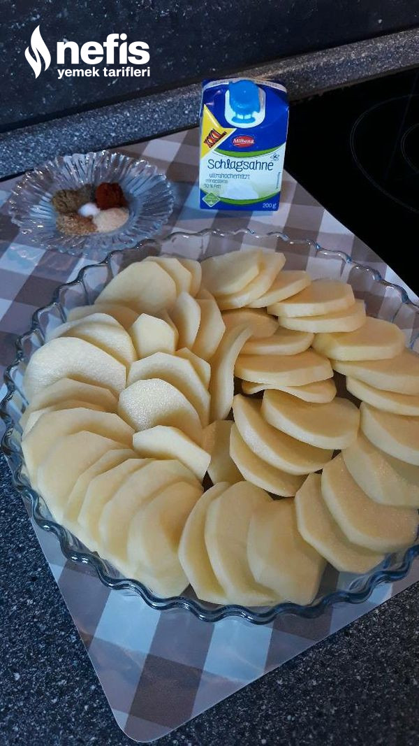 Fırında Kremalı Patates
