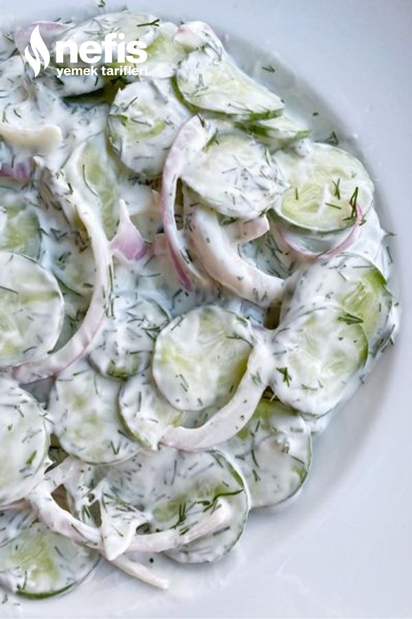 Yoğurt Soslu Salatalık Salatası