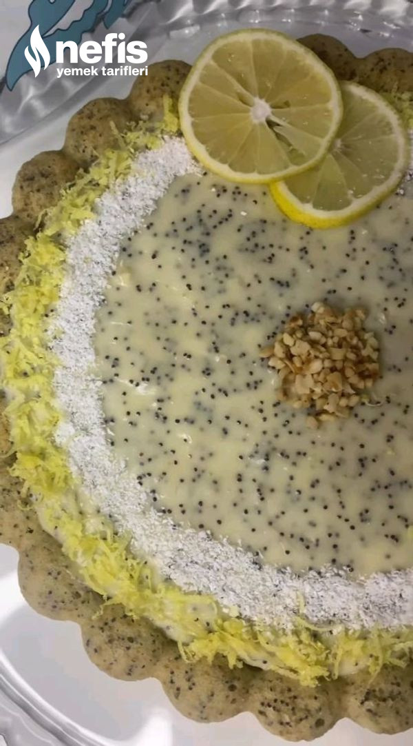 Limonlu Haşhaşlı Kremalı Tart Kek