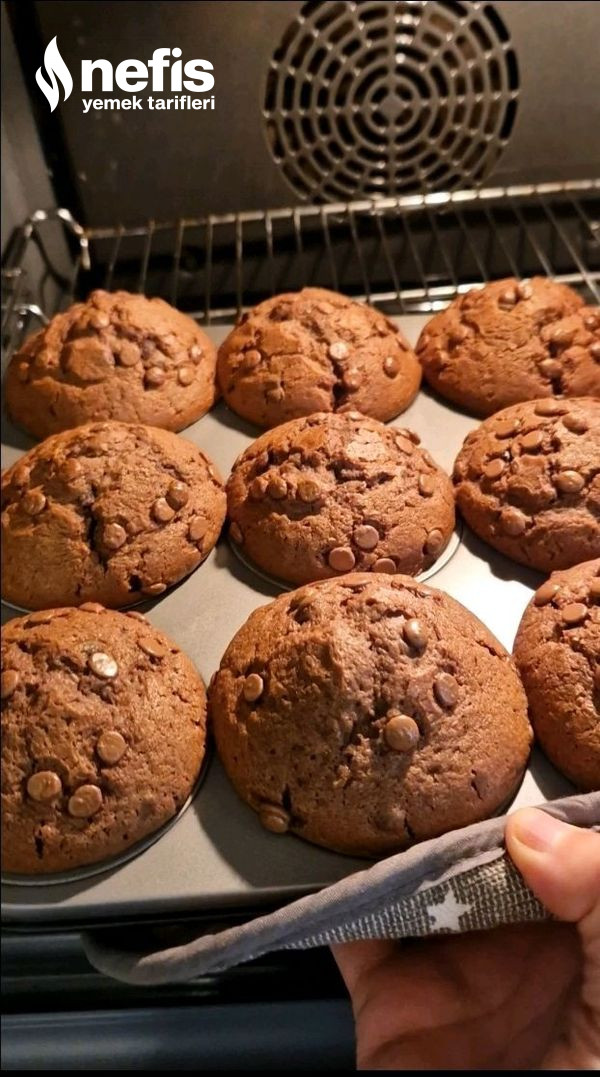 Kakaolu Çikolatalı Muffinler