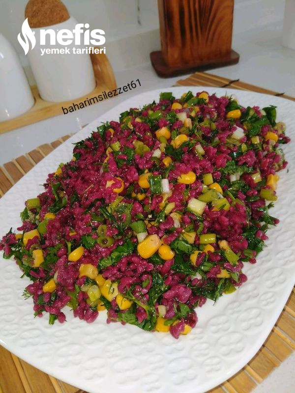 Şalgamlı Bulgur Salatası Rengiyle Lezzetiyle Muhteşem Bir Salata