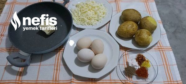 Sahanda Yumurtalı Patates Kahvaltıya Özel