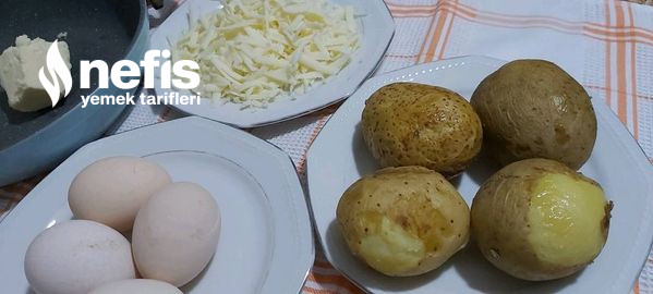 Sahanda Yumurtalı Patates Kahvaltıya Özel