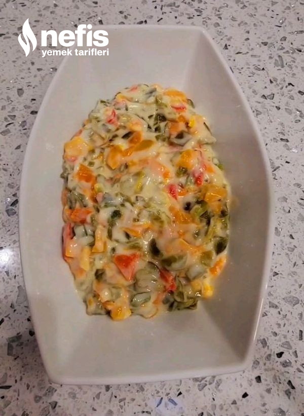 Airfryer' de Közlenmiş Biber Salatası (Videolu)