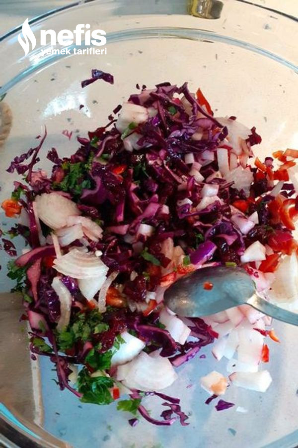 Yedikçe Yedirten Çok Lezzetli Mor Lahana Salatası