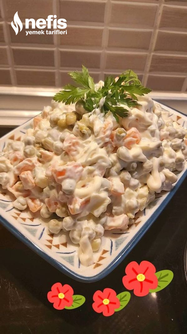 Evde Mayonez Yapımı Ve Rus Salatası En Kolayından