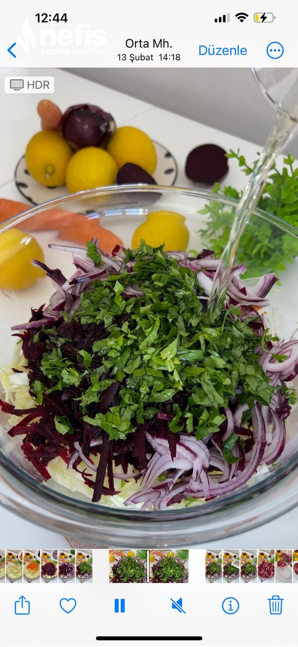 Yedikçe Yediren Pancarlı Kış Salatası