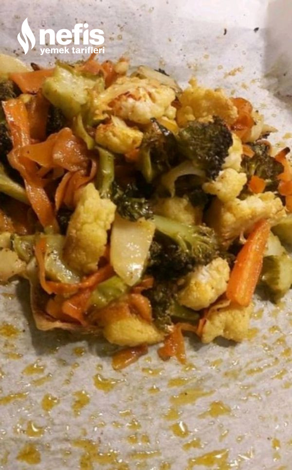 Fırında Karnabahar Brokoli Salatası
