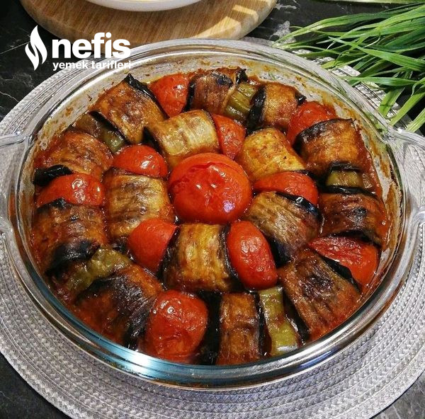 Köfteli Patlıcan Sarma (Tam Bir Misafir Yemeği)