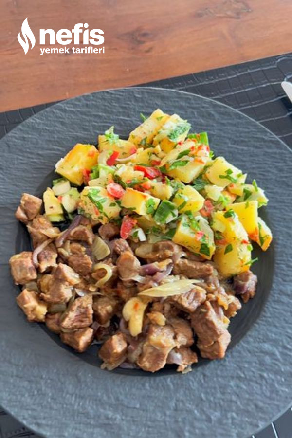 Kuzu Eti Eşliğinde Fırın Patates Salatası