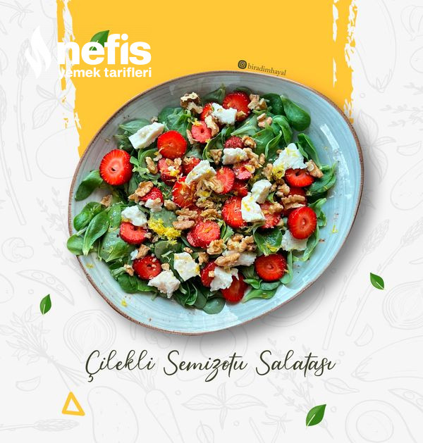 Çilekli Semizotu Salatası (Aradığınız Yaz Salatası)