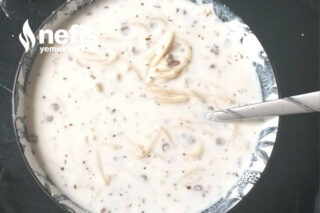 Kırık Spagettiden Buz Gibi Ayran Çorbası Tarifi