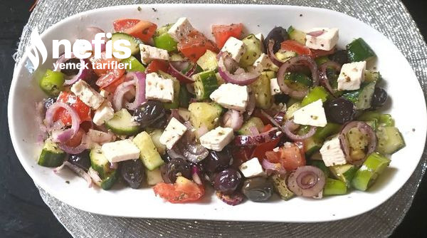 Meşhur Nefis Tadı İle Yunan Salatası (Salade Grecque)