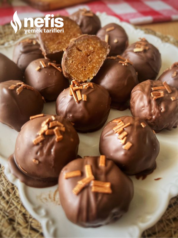 Çikolata Bisküvi Karamel Uyumu Albeni Topları (Videolu)