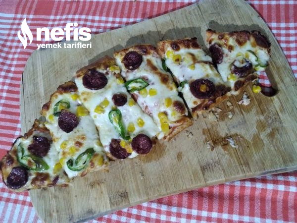 Simit Sarayı Benzeri Ekmek Pizzası Videolu