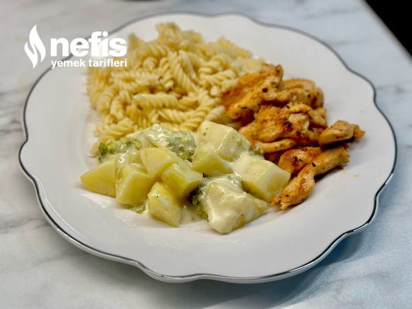 Krema Ve Parmesanlı Patates Ve Brokoli