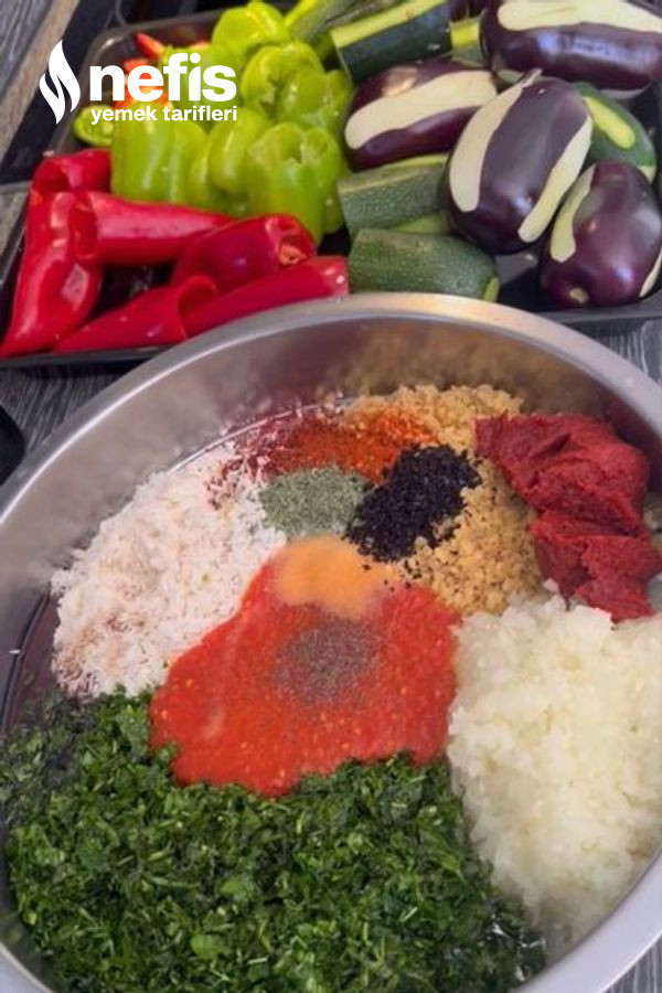 Taze Karışık Sebzelerden Zeytinyağlı Dolma Tarifi