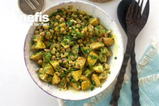 Çıtır Nohutlu Patates Salatası Tarifi