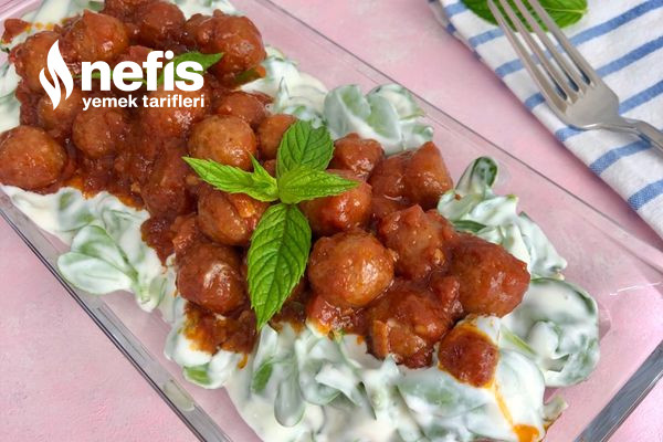Bulgur Köfteli, Yoğurtlu, Semizotu Salatası (Asla Dağılmaz) (Videolu) Tarifi