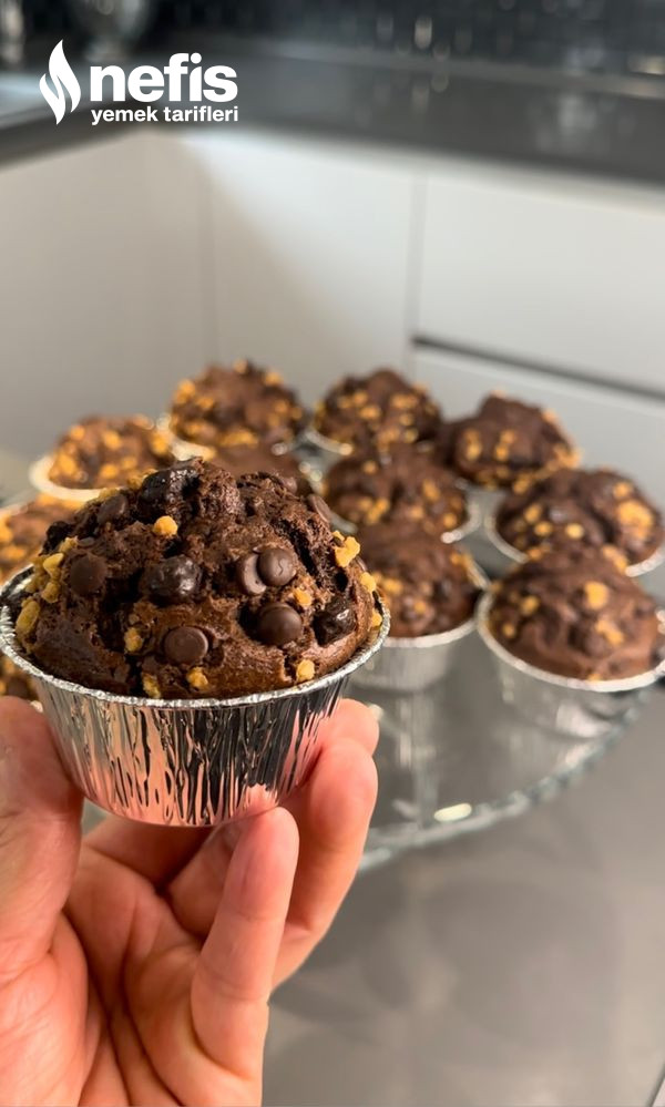 Kakaolu Çikolatalı Muffin