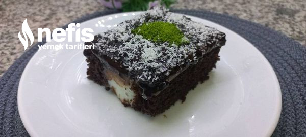 Puding Dolgulu Çikolata Soslu Borcam Pastası