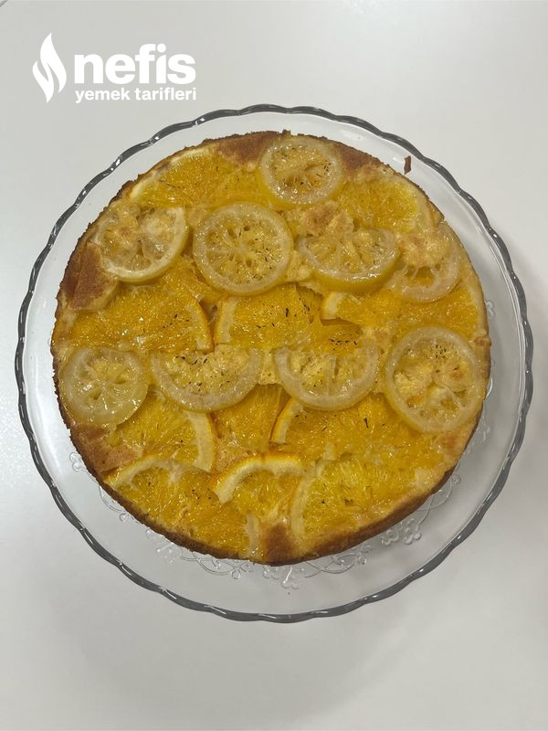 Başaşağı Portakallı Limonlu Pasta (Upside Down Cake)