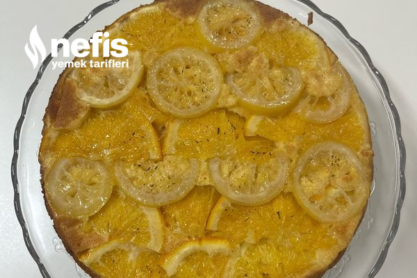 Başaşağı Portakallı Limonlu Kek (Upside Down Cake) Tarifi