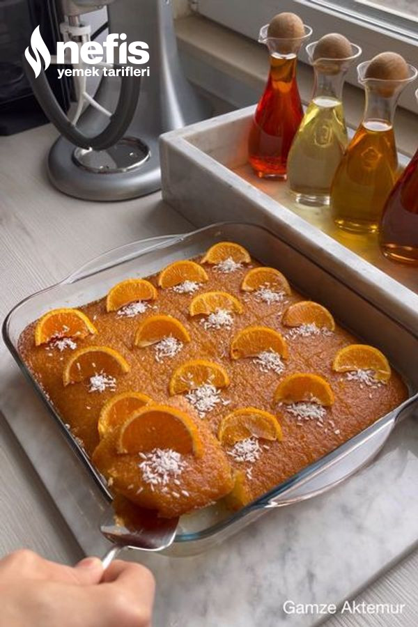 Portakallı Revani Tatlısı