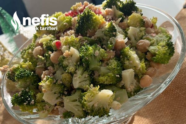 Cevizli Narlı Brokoli Salatası (Brokoli Sevmeyene Sevdirir) Videolu