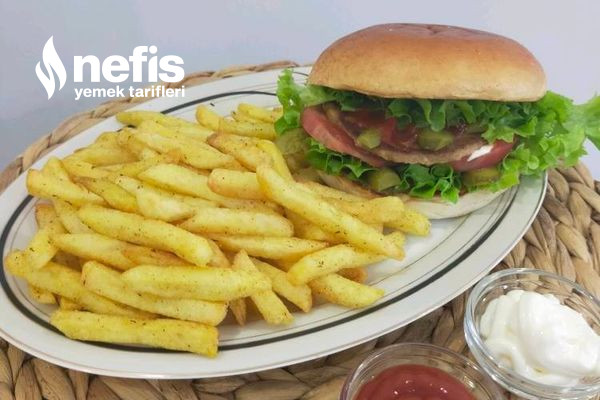 Airfryer’da Baharatlı SuperFresh Patates Ve Hamburger