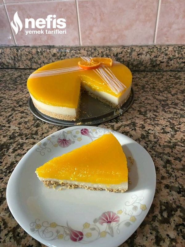 Portakallı Yalancı Cheesecake (22 Cm Az Ölçülü)