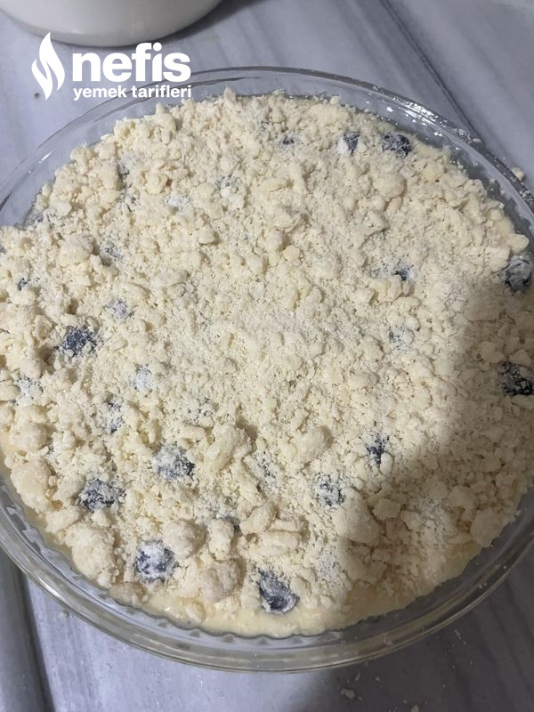 Yaban Mersinli (Blueberry) Kırıntılı Kek