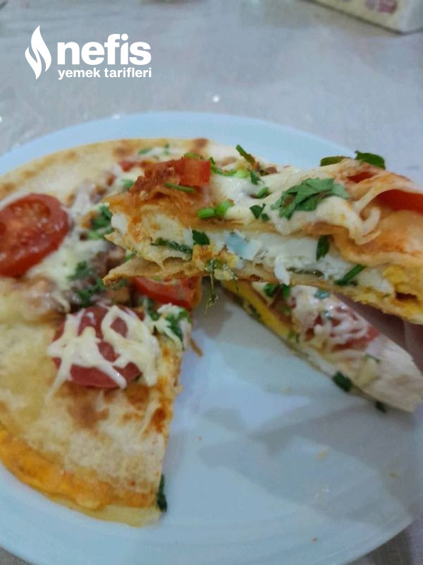 Tortilla Omlet (Pizza Tadında)